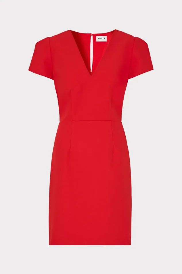 Milly Dresses Women Cady Atalie Dress Red
