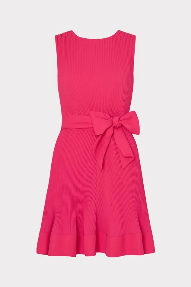 Milly Dresses Women Carreen Pleated Mini Dress Milly Pink