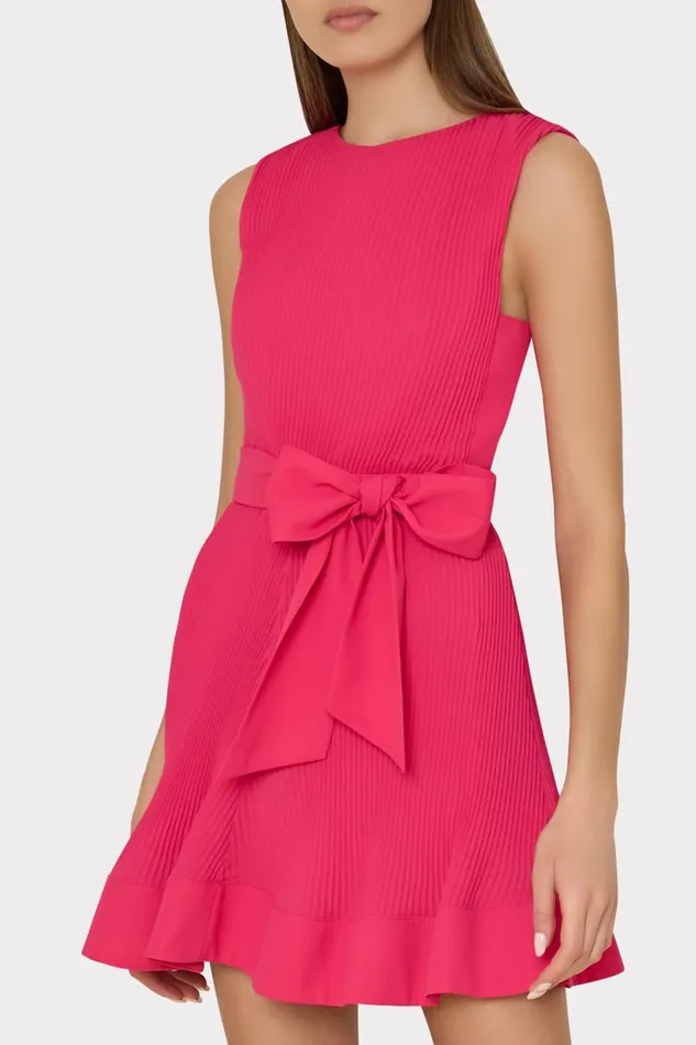 Milly Dresses Women Carreen Pleated Mini Dress Milly Pink Milly Dresses Women Carreen Pleated Mini Dress Milly Pink