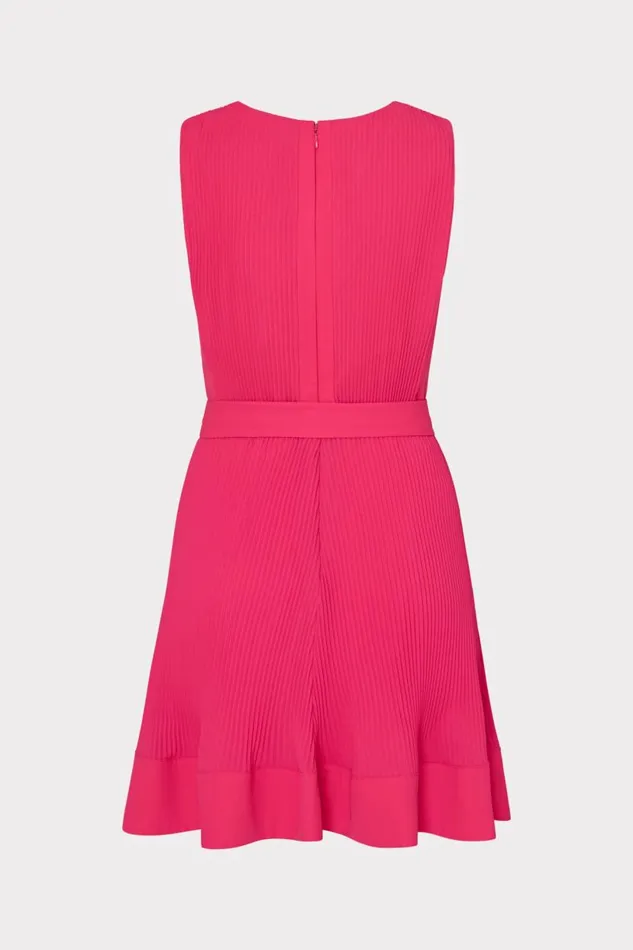 Milly Dresses Women Carreen Pleated Mini Dress Milly Pink Milly Dresses Women Carreen Pleated Mini Dress Milly Pink