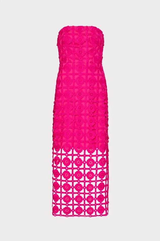 Milly Dresses Women Kait Tile Lace Dress Milly Pink