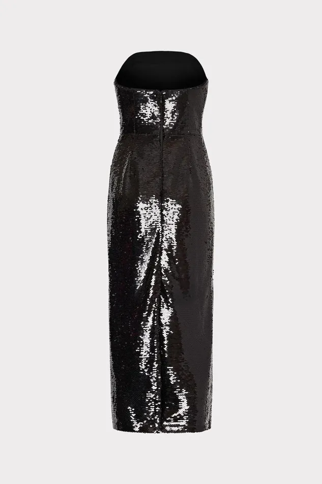 Milly Dresses Women Kait Vines Of Floral Sequins Dress Blackblue Milly Dresses Women Kait Vines Of Floral Sequins Dress Blackblue