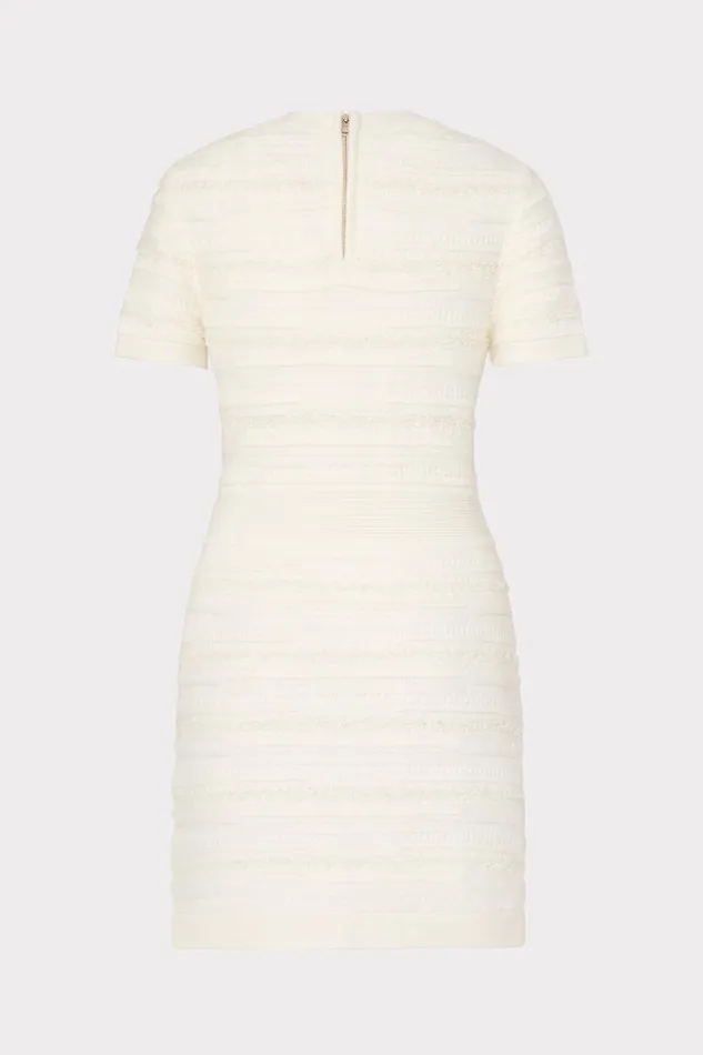 Milly Dresses Women Kennedy Textured Knit Mini Dress Ecru Milly Dresses Women Kennedy Textured Knit Mini Dress Ecru