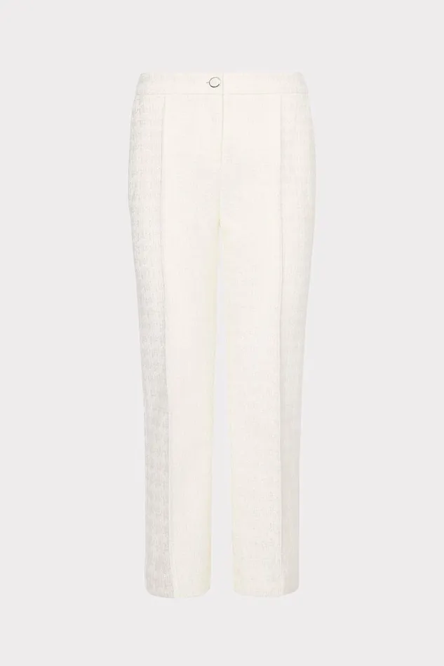 Milly Matching Sets Women Betsy Boucle Pant Ecru