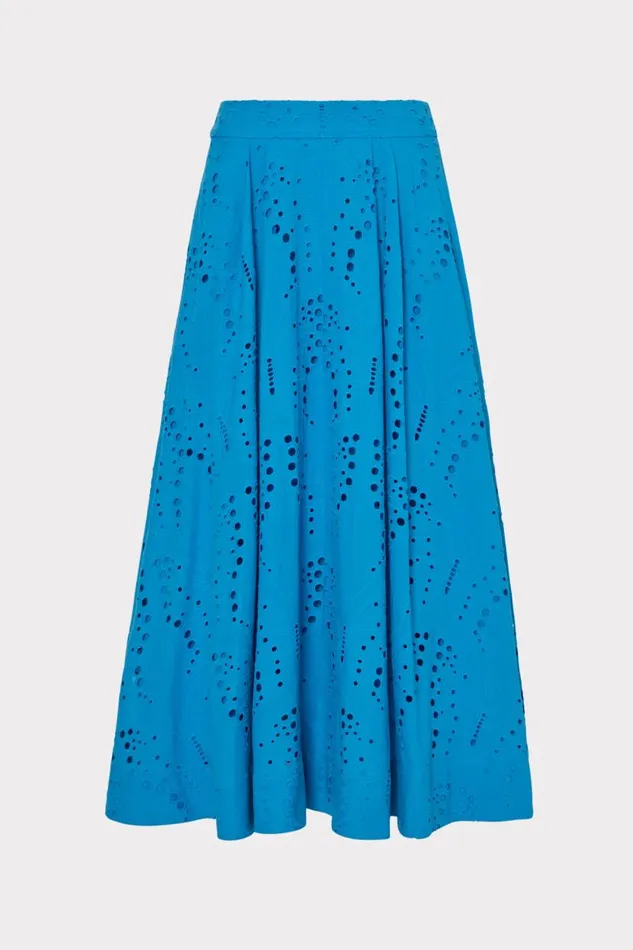 Milly Matching Sets Women Butterfly Eyelet Skirt Blue