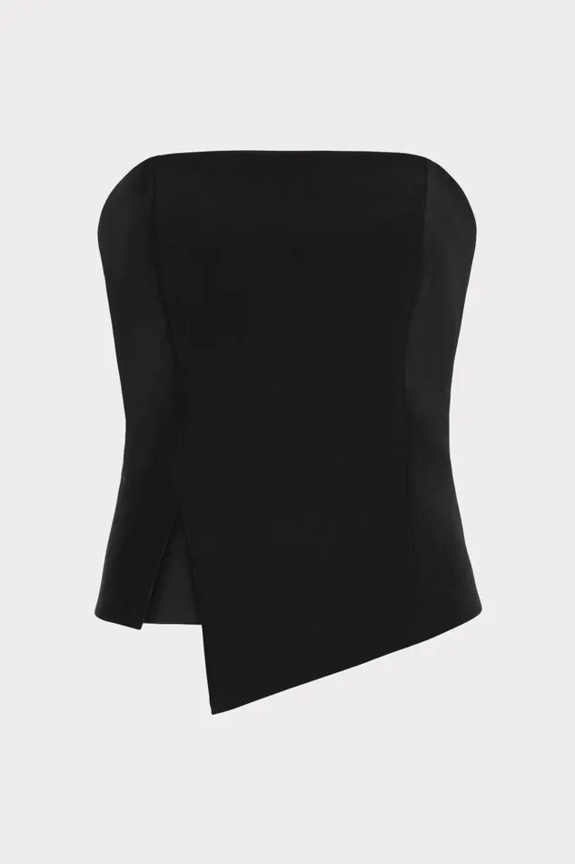 Milly Matching Sets Women Lana Cady Strapless Top Black