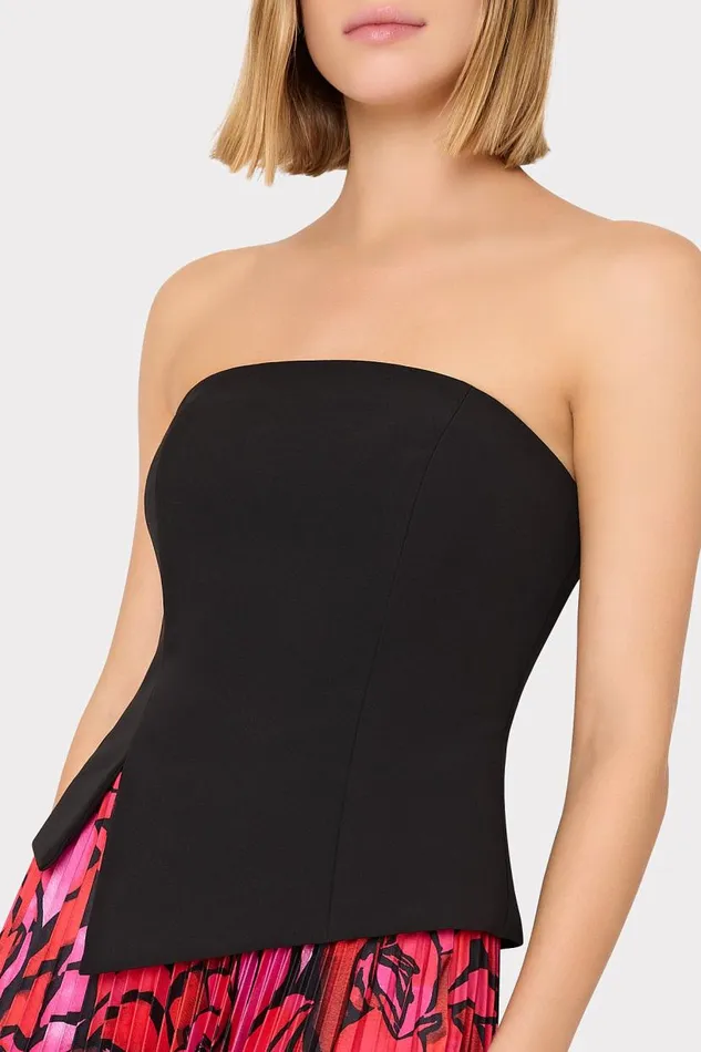 Milly Matching Sets Women Lana Cady Strapless Top Black Milly Matching Sets Women Lana Cady Strapless Top Black
