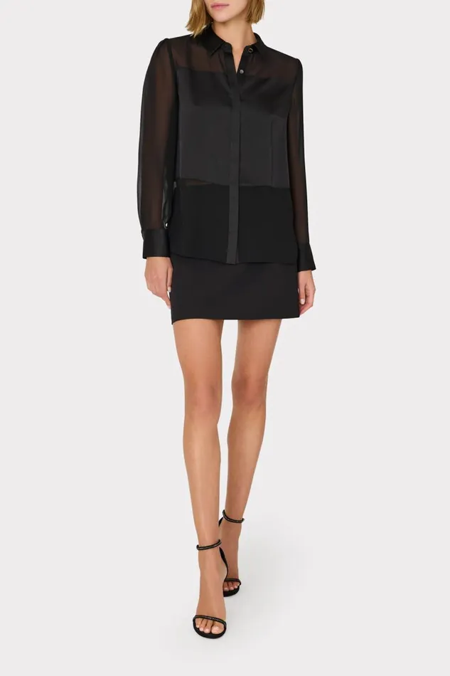 Milly Matching Sets Women Lizzy Cady Mini Skirt Black