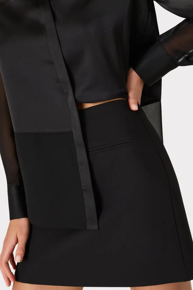 Milly Matching Sets Women Lizzy Cady Mini Skirt Black