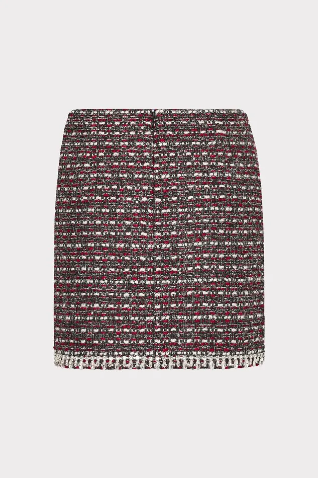 Milly Matching Sets Women Nika Tweed Crystal Embellished Mini Skirt Scarlet Multi Milly Matching Sets Women Nika Tweed Crystal Embellished Mini Skirt Scarlet Multi