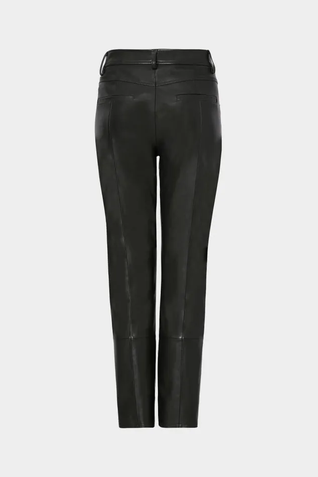 Milly Pants Women Rue Vegan Leather Pants Black