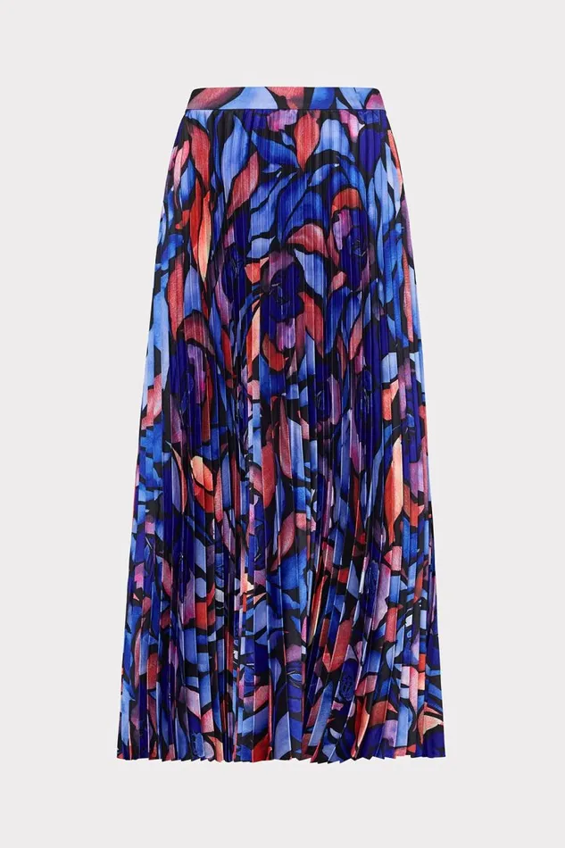 Milly Skirts Women Otha Dream Rose Pleated Skirt Dream Rose Blue