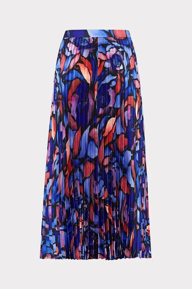 Milly Skirts Women Otha Dream Rose Pleated Skirt Dream Rose Blue Milly Skirts Women Otha Dream Rose Pleated Skirt Dream Rose Blue