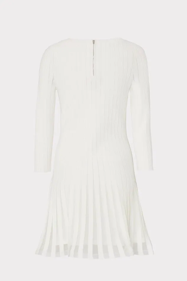 Milly Sweaters and Knits Women Tabitha Sheer Godet Mini Dress Ecru Milly Sweaters and Knits Women Tabitha Sheer Godet Mini Dress Ecru