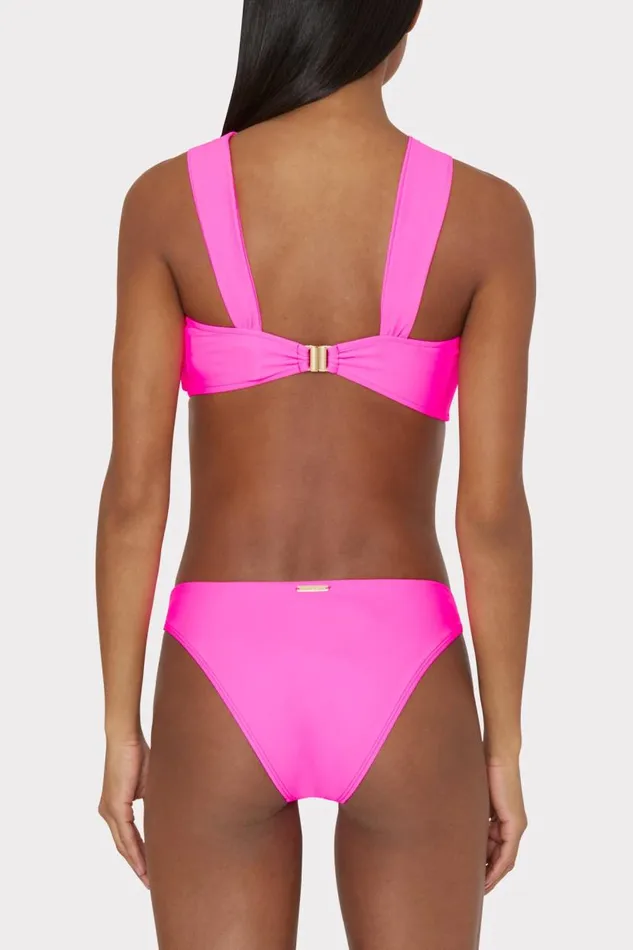 Milly Swim and Coverups Women Margot Bikini Bottom Neon Pink Milly Swim and Coverups Women Margot Bikini Bottom Neon Pink