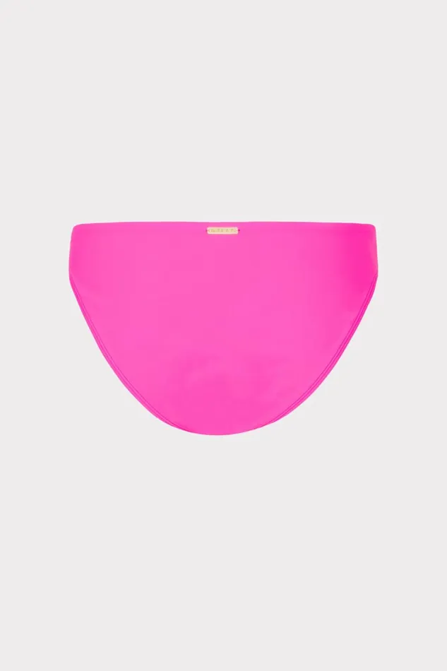 Milly Swim and Coverups Women Margot Bikini Bottom Neon Pink Milly Swim and Coverups Women Margot Bikini Bottom Neon Pink