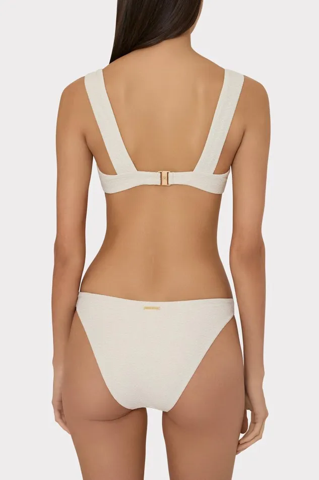 Milly Swim and Coverups Women Margot Chevron Bikini Bottom Beigegold Milly Swim and Coverups Women Margot Chevron Bikini Bottom Beigegold