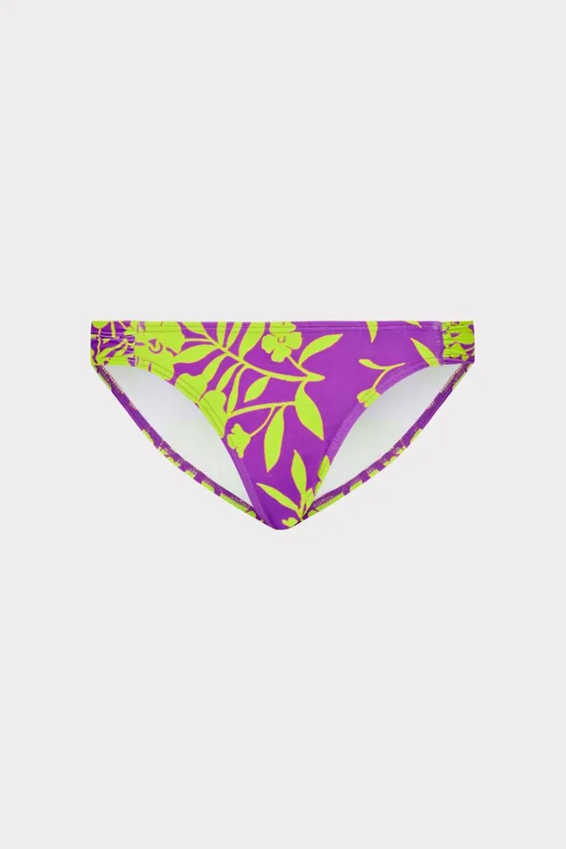 Milly Swim and Coverups Women Marigold Aroma Ruched Sides Bikini Bottom Purple Multi Milly Swim and Coverups Women Marigold Aroma Ruched Sides Bikini Bottom Purple Multi
