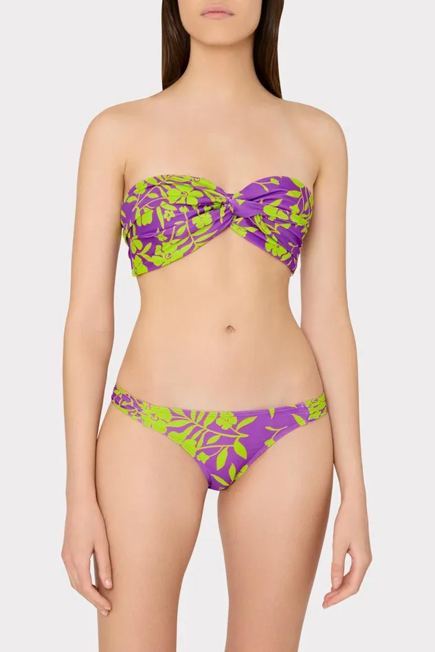 Milly Swim and Coverups Women Marigold Aroma Ruched Sides Bikini Bottom Purple Multi Milly Swim and Coverups Women Marigold Aroma Ruched Sides Bikini Bottom Purple Multi