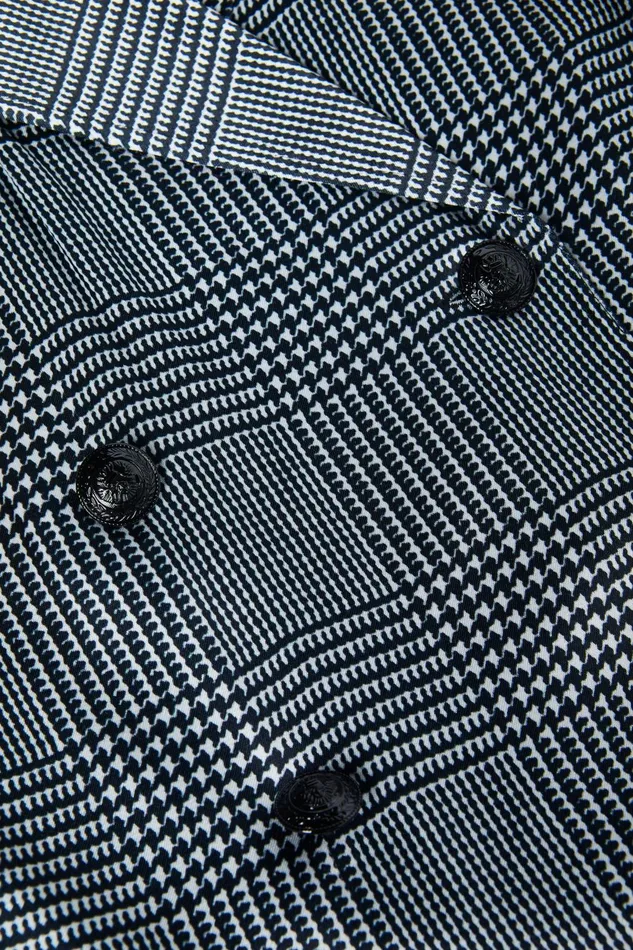 Moda Satin Trench Coat Whiteblack Glen Plaid Women L039Agence Blazers and Jackets Moda Satin Trench Coat Whiteblack Glen Plaid Women L039Agence Blazers and Jackets