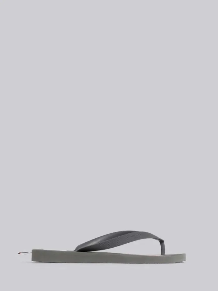 Molded Rubber Stripe Flip Flop Medium Grey Women Thom Browne Slippers and Sandals Molded Rubber Stripe Flip Flop Medium Grey Women Thom Browne Slippers and Sandals