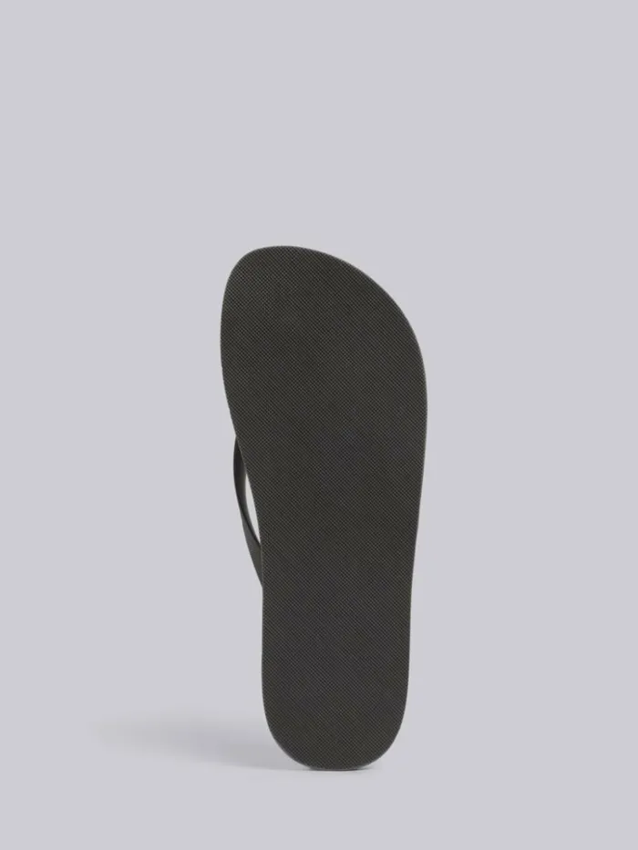 Molded Rubber Stripe Flip Flop Medium Grey Women Thom Browne Slippers and Sandals