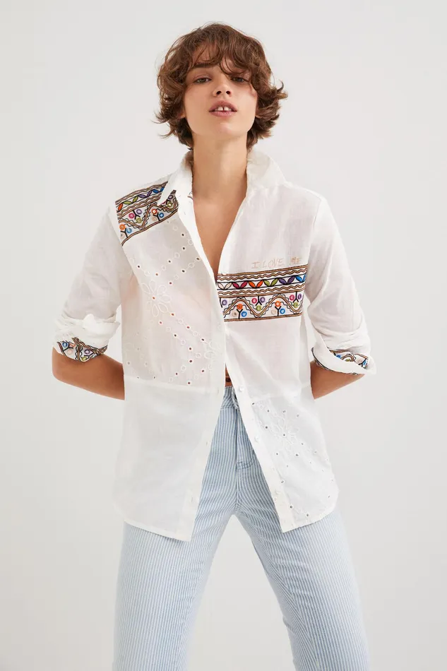 Motif Shirt Women Desigual Tops and Shirts