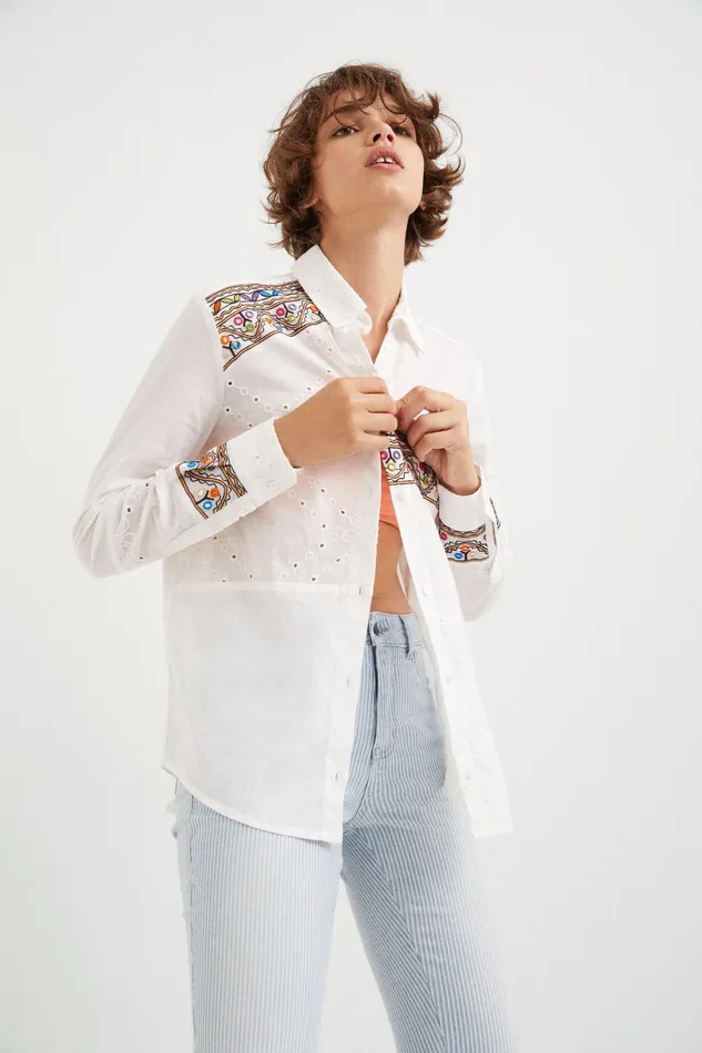 Motif Shirt Women Desigual Tops and Shirts