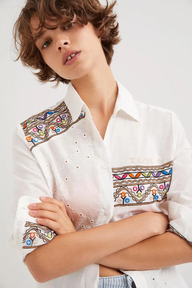Motif Shirt Women Desigual Tops and Shirts