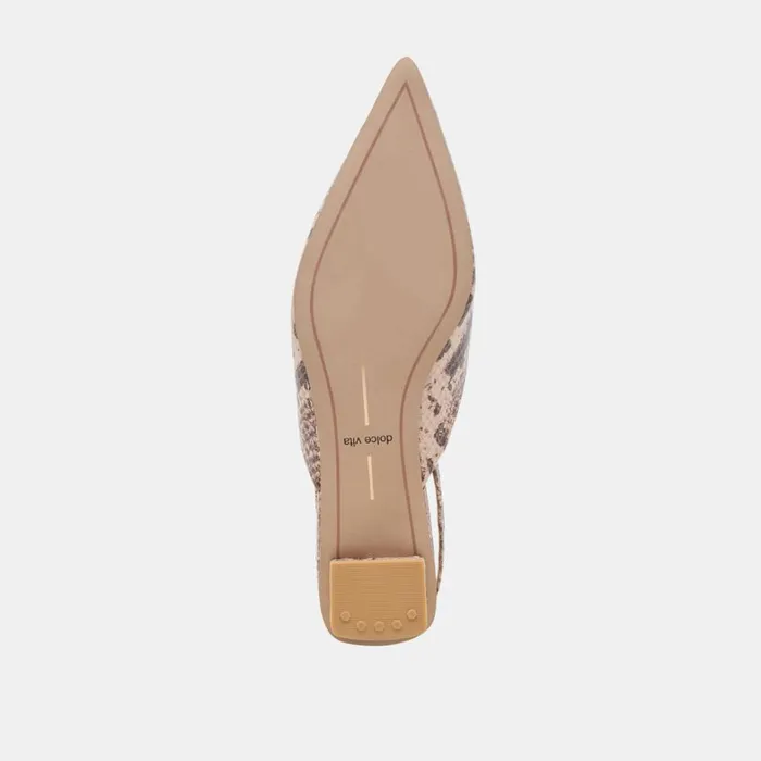 Mules and Clogs Women Dolce Vita Byanca Flats Sand Embossed Leather