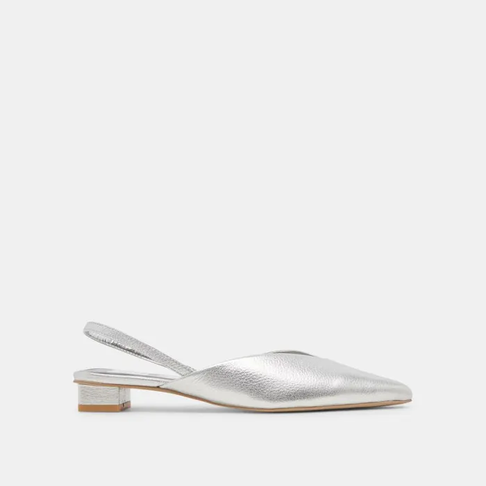 Mules and Clogs Women Dolce Vita Byanca Flats Silver Distressed Leather