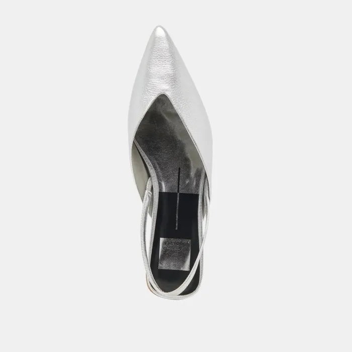 Mules and Clogs Women Dolce Vita Byanca Flats Silver Distressed Leather