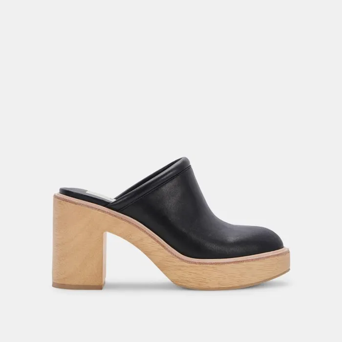 Mules and Clogs Women Dolce Vita Camdin Heels Black Leather