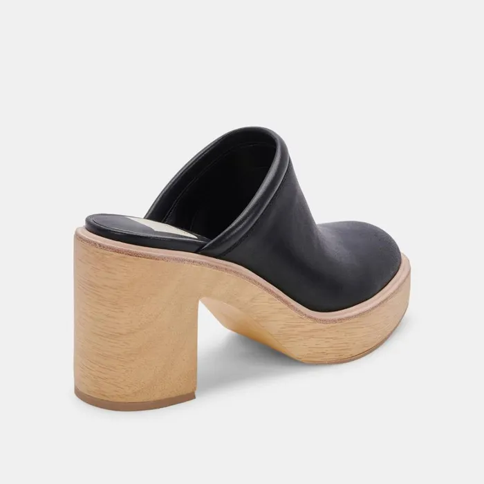 Mules and Clogs Women Dolce Vita Camdin Heels Black Leather