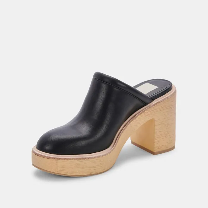 Mules and Clogs Women Dolce Vita Camdin Heels Black Leather