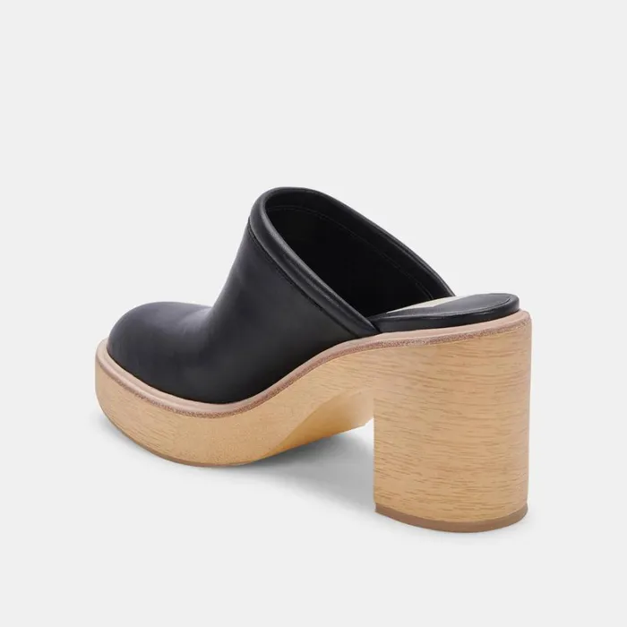 Mules and Clogs Women Dolce Vita Camdin Heels Black Leather