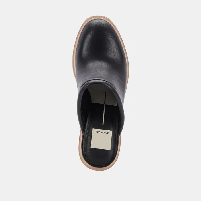 Mules and Clogs Women Dolce Vita Camdin Heels Black Leather