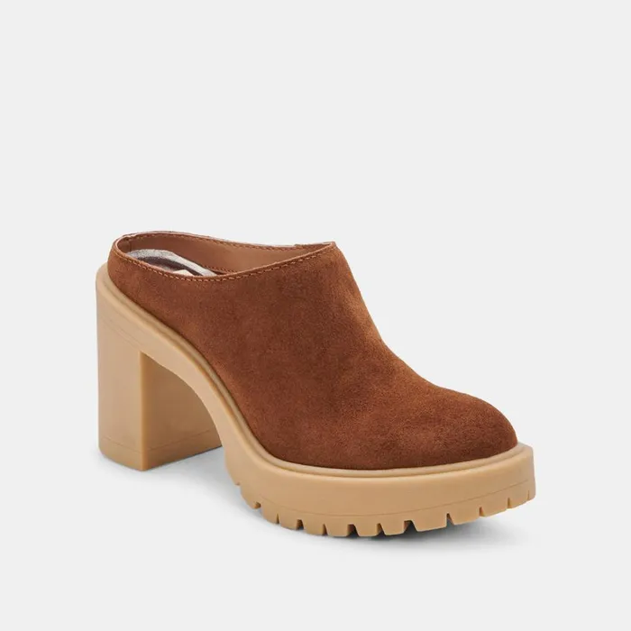 Mules and Clogs Women Dolce Vita Carry Heels Camel Suede
