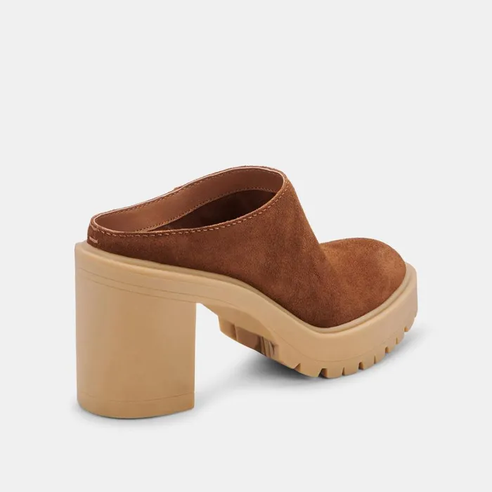 Mules and Clogs Women Dolce Vita Carry Heels Camel Suede
