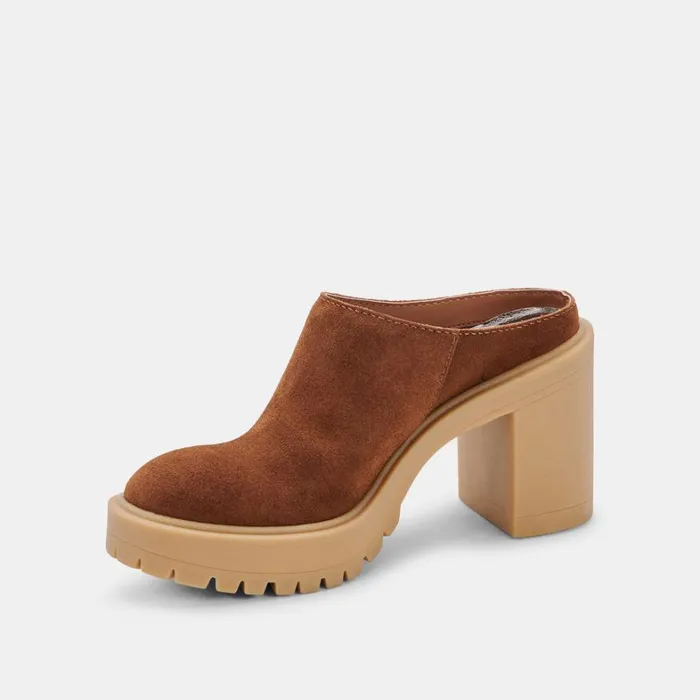 Mules and Clogs Women Dolce Vita Carry Heels Camel Suede