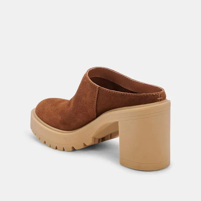 Mules and Clogs Women Dolce Vita Carry Heels Camel Suede