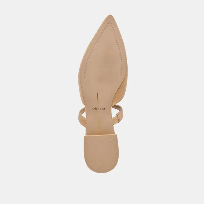 Mules and Clogs Women Dolce Vita Kanika Flats Tan Suede