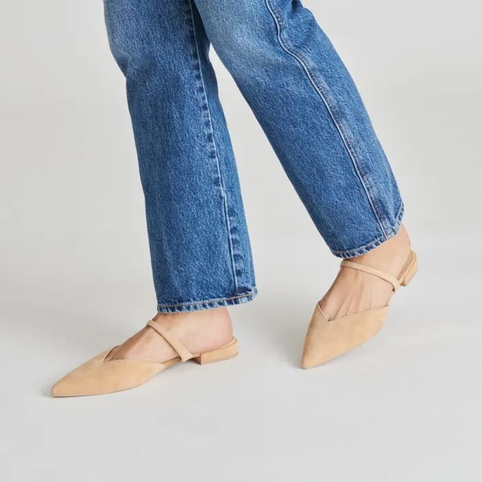 Mules and Clogs Women Dolce Vita Kanika Flats Tan Suede