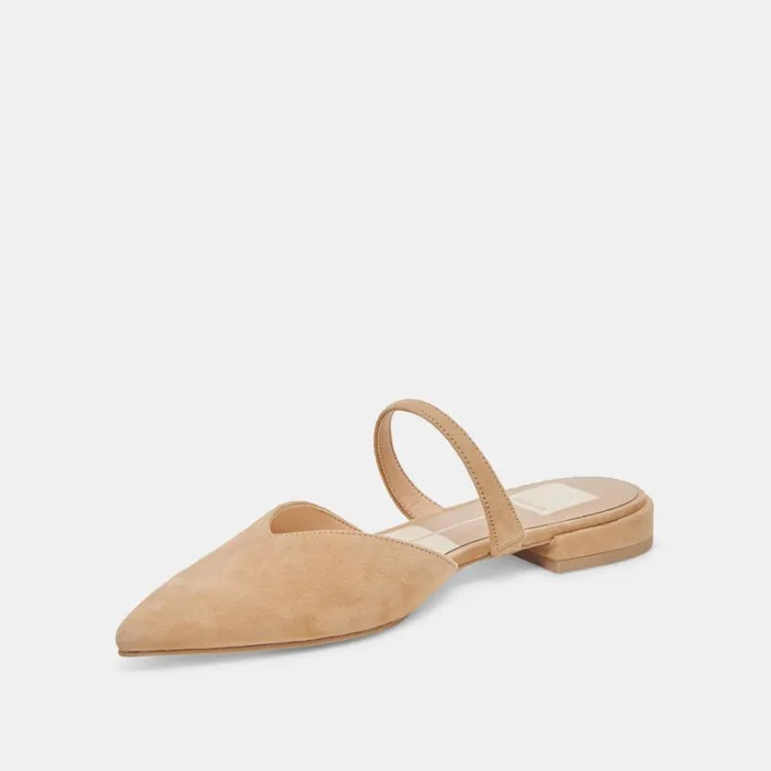 Mules and Clogs Women Dolce Vita Kanika Flats Tan Suede