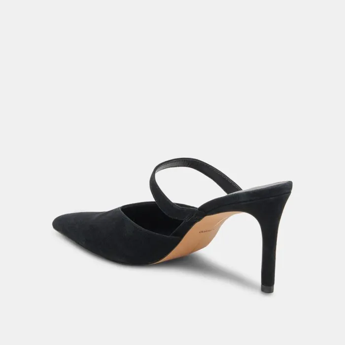 Mules and Clogs Women Dolce Vita Kanika Heels Onyx Suede