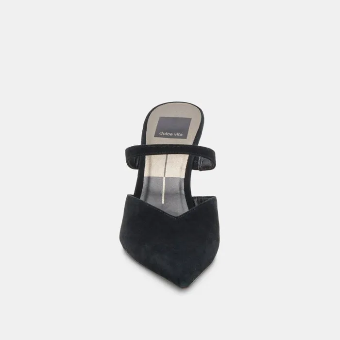 Mules and Clogs Women Dolce Vita Kanika Heels Onyx Suede