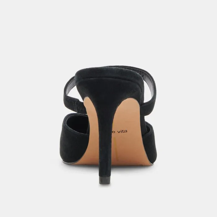 Mules and Clogs Women Dolce Vita Kanika Heels Onyx Suede