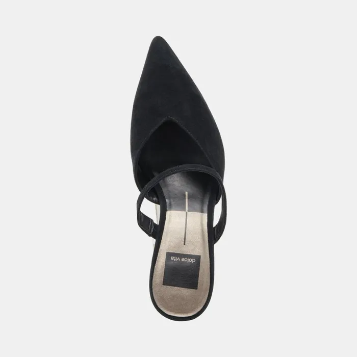 Mules and Clogs Women Dolce Vita Kanika Heels Onyx Suede