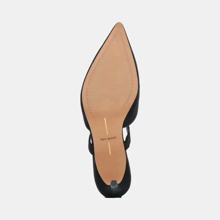 Mules and Clogs Women Dolce Vita Kanika Heels Onyx Suede