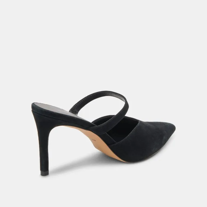 Mules and Clogs Women Dolce Vita Kanika Heels Onyx Suede